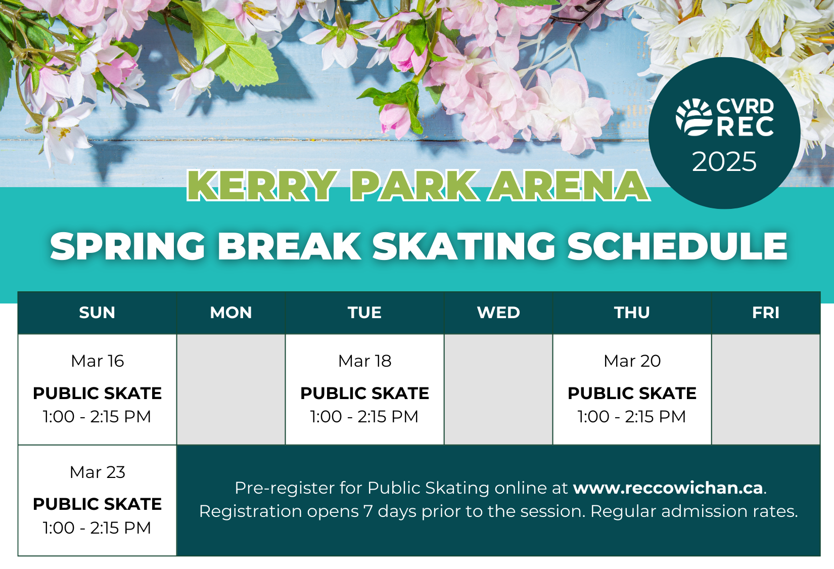 KPRC - Spring Break Skating Schedule 2025