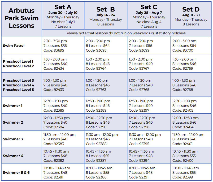CLR - Summer 2025 - Swim Lessons