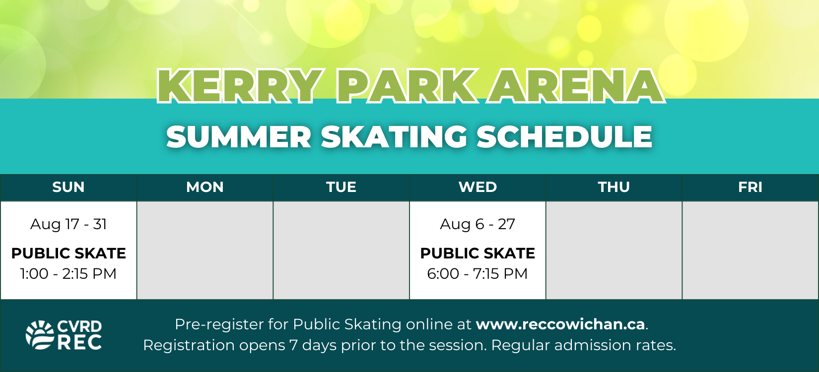 KPRC - Summer Skating Schedule 2025