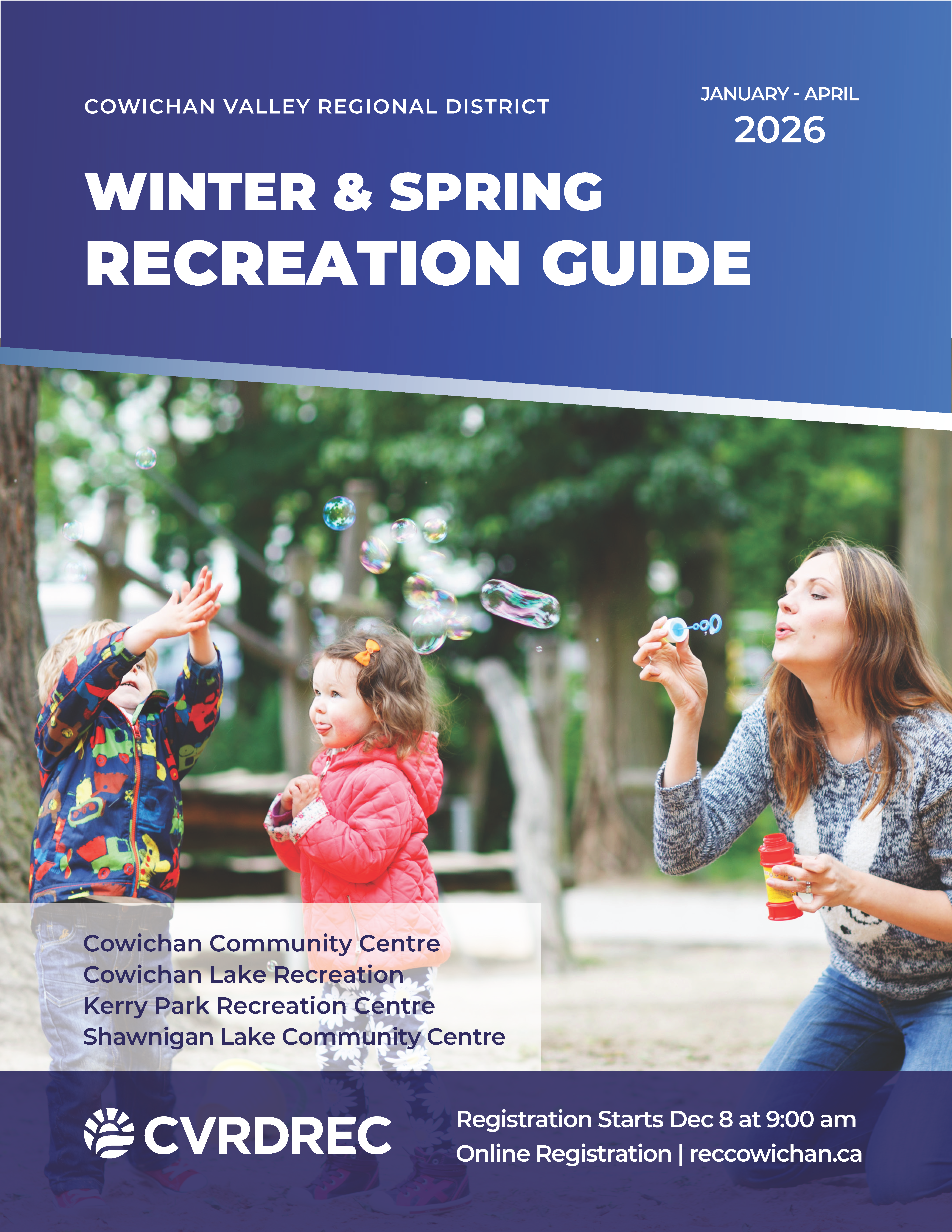 CVRD - Recreation Guide - Winter Spring 2026 Cover - P1