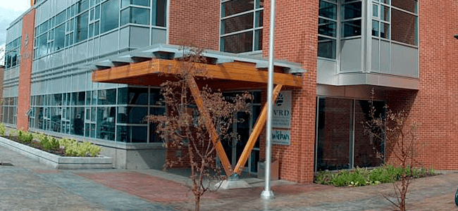 Picture of the front of the CVRD Ingram Street office in Duncan.