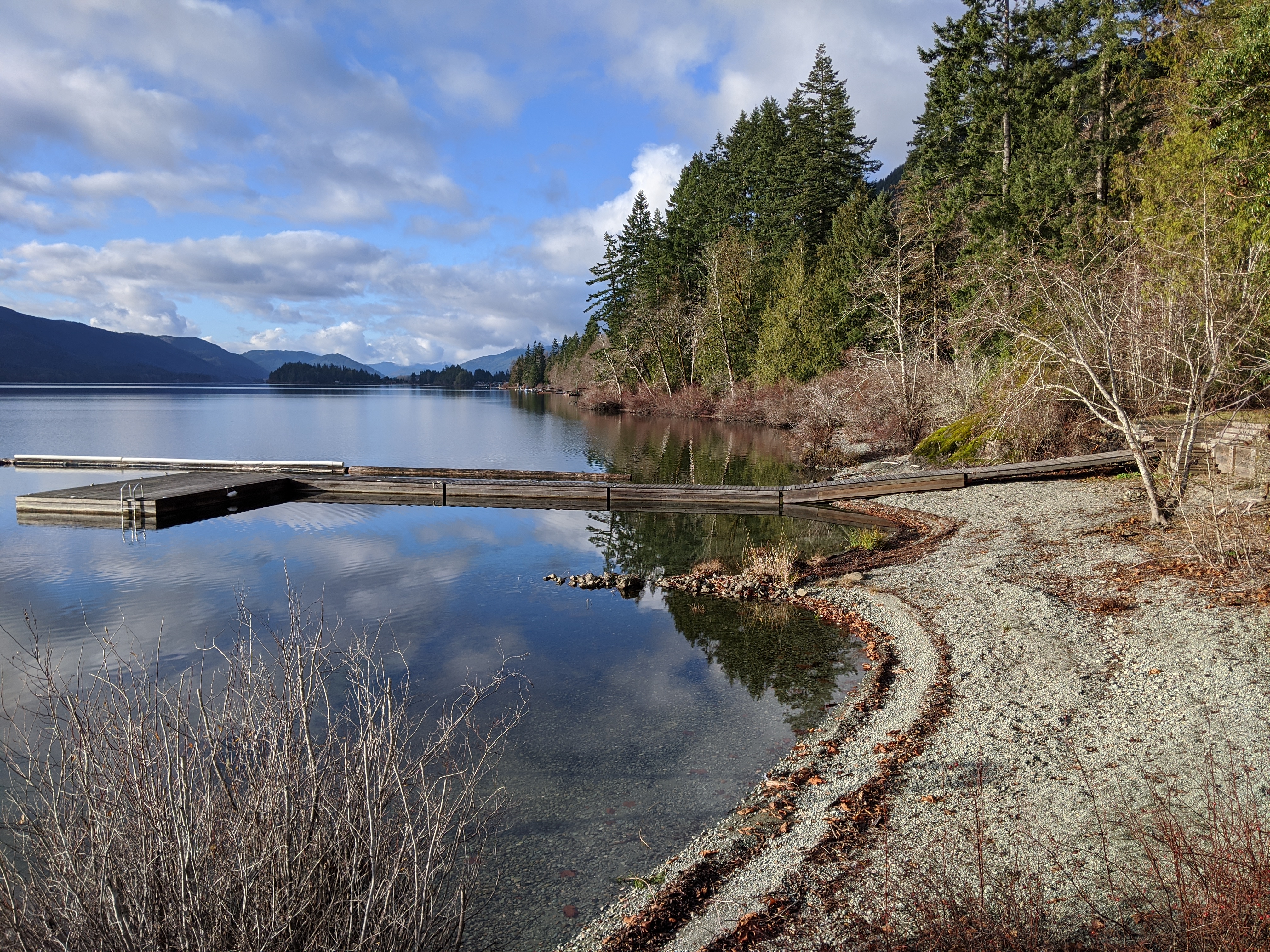 Cowichan Lake, shoreline, beach